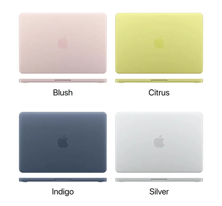 MacBook Neo silver, Blush,, Indigo, Citrus