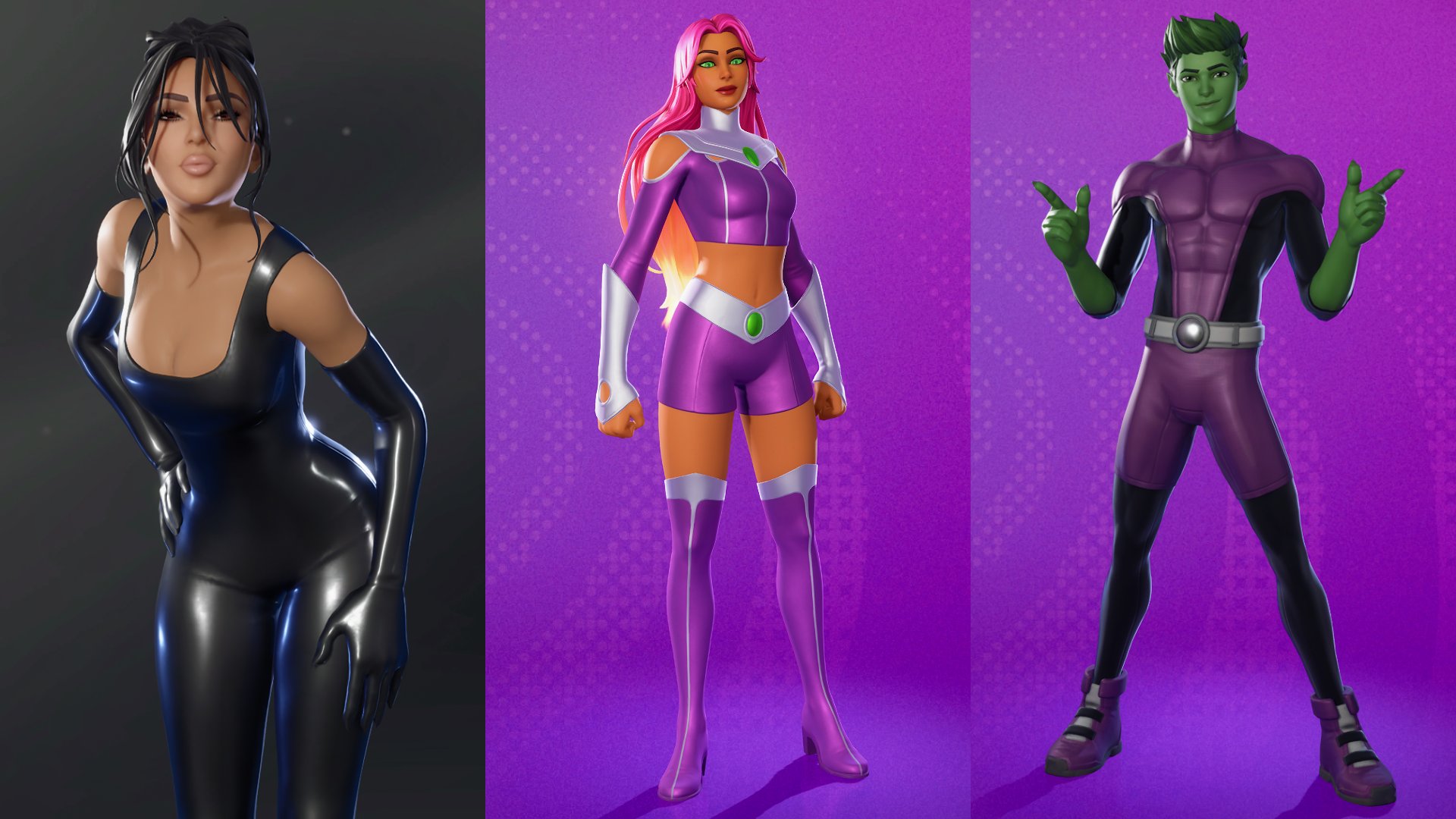 Teen Titans and Kim K in Fortnite