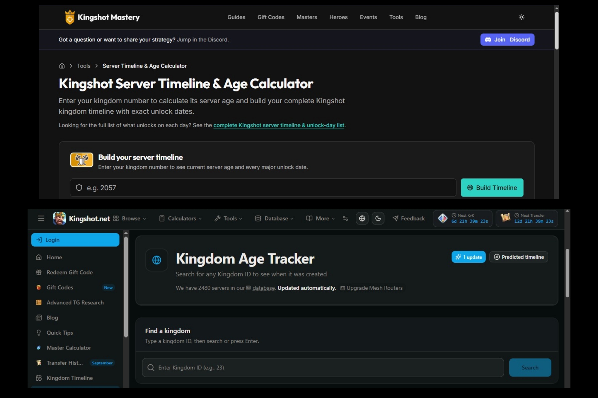 Check Kingshot Server Age Using Tools