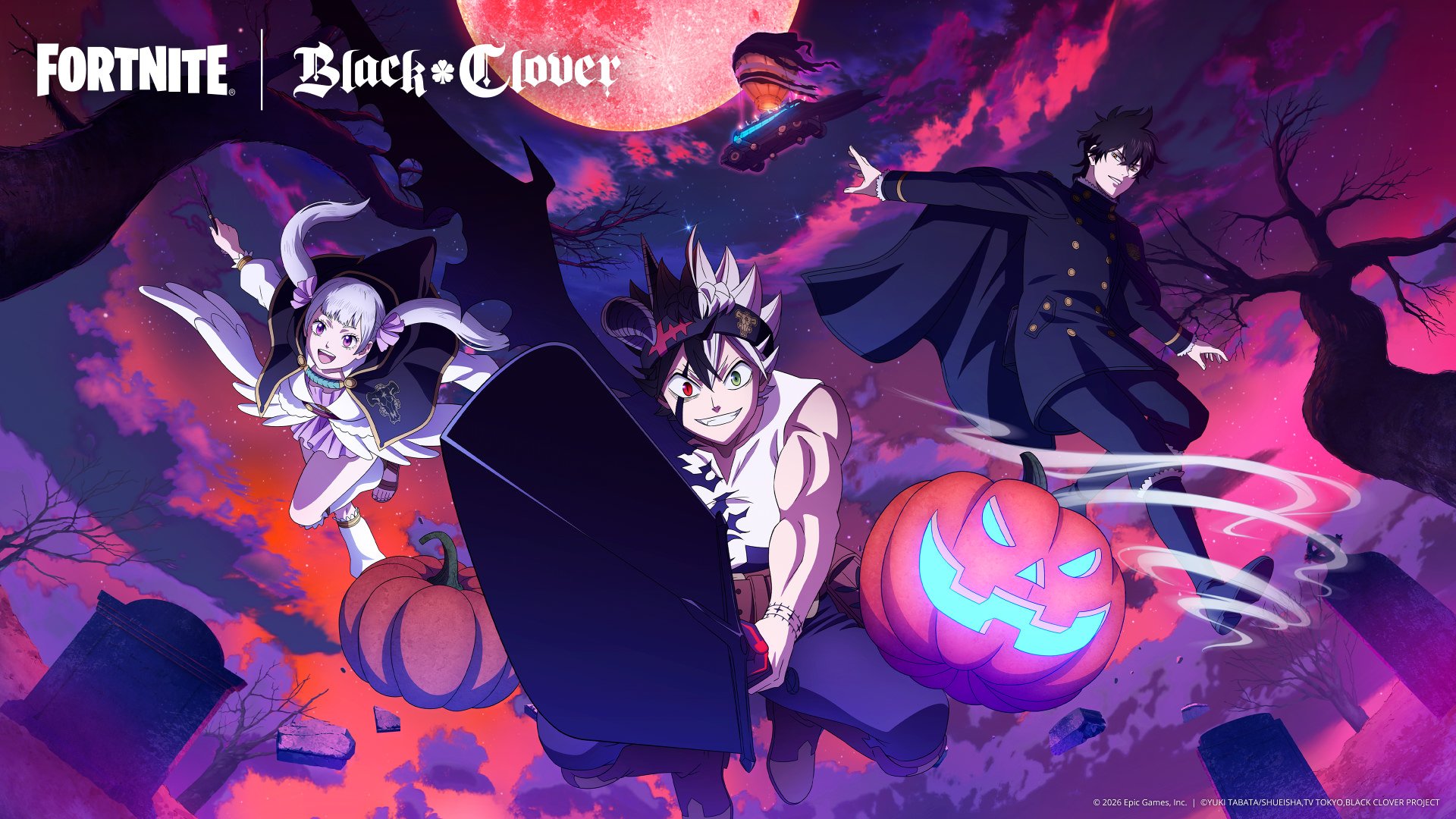 Black Clover x Fortnite Collab key art