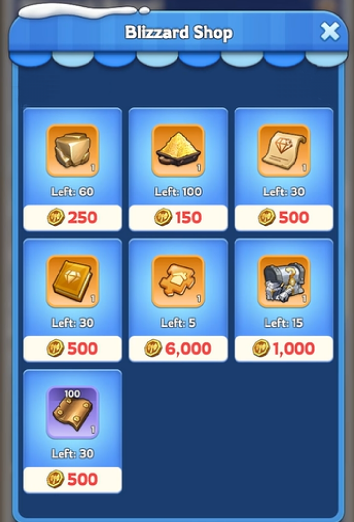 Blizzard Brawl Shop Kingshot